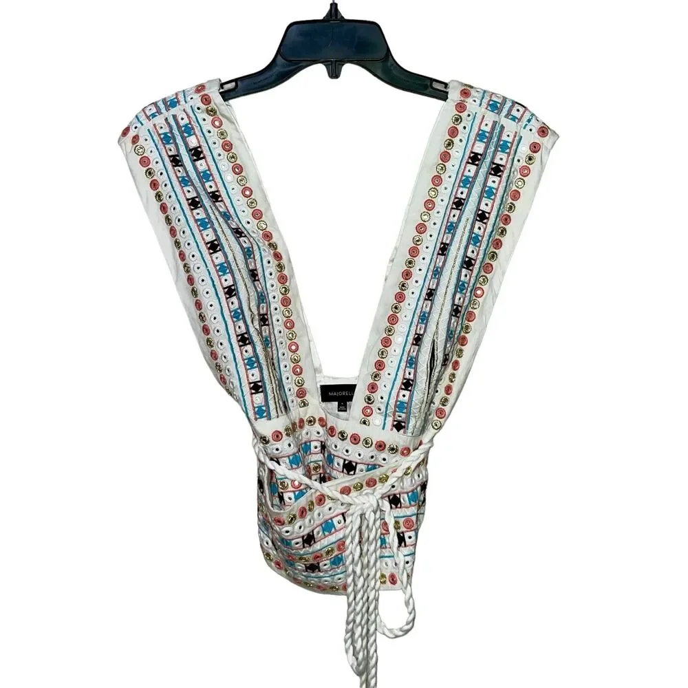 Cropped Embroidered Top Festival Metallic - Picture 11 of 11